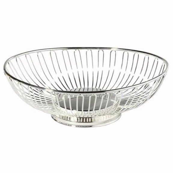 Elegance Silver Plated Oval Wire Basket, 11 in.