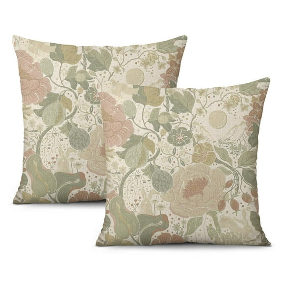 Elegance in Super Soft Ethnic Boho Pillow Covers - Turkish Carpet Inspired, 16x16 Inch, Great for Bedroom, Living Room, Outdoor or Bed Cushion Decorations(Pack of 2)