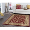 thumbnail image 1 of Elegance Traditional 7.6' x 10' Red and Beige Polypropylene Indoor Area Rug, 1 of 9