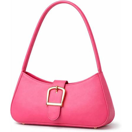 Elegance Pink Vegan Leather Flap Shoulder Bag for Women with Adjustable Strap Stylish Bag