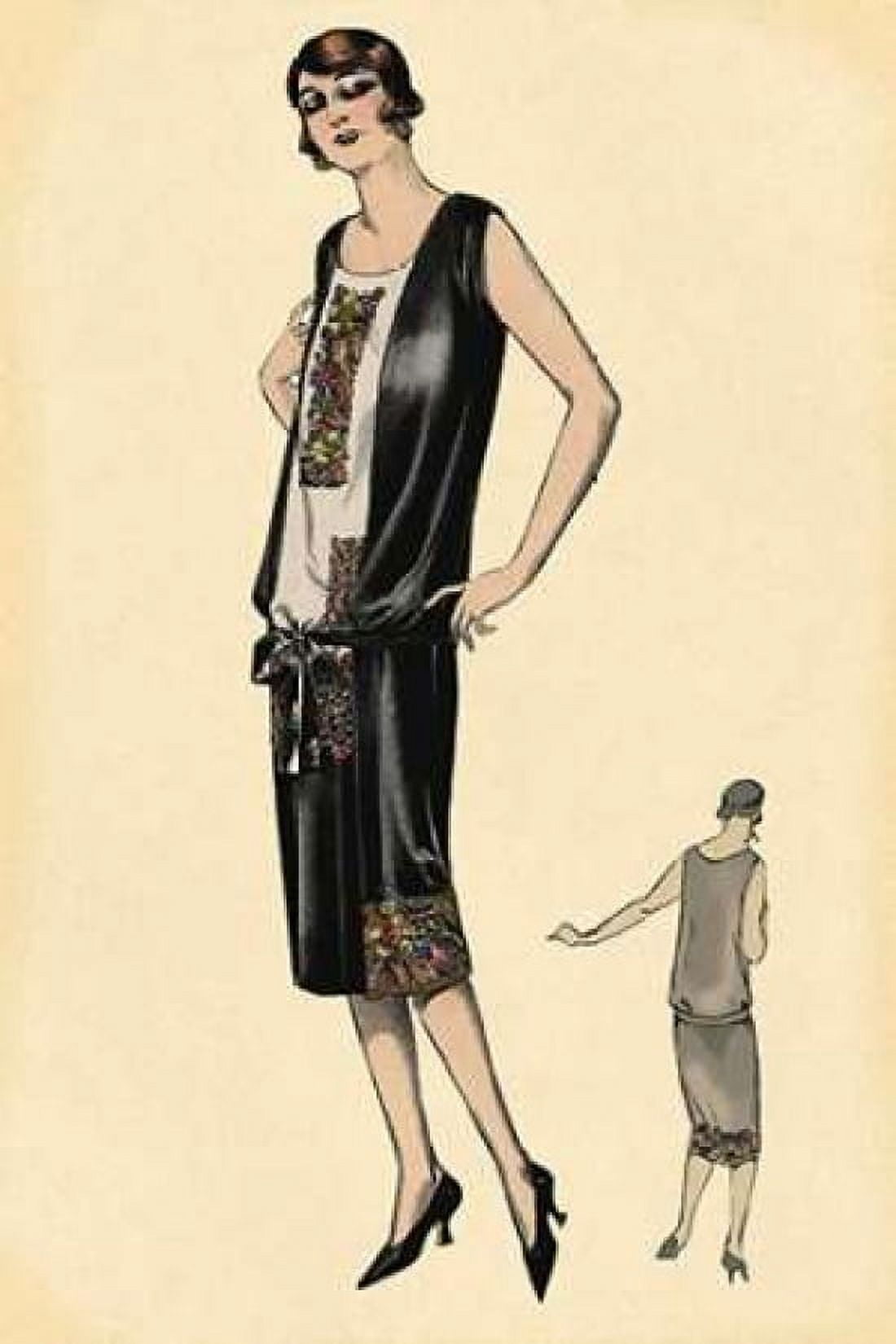 Elegance in Black Canvas Art - Vintage Fashion (12 x 18)