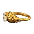 thumbnail image 1 of Roarsilver Elegance with an Edge: White Zircon Gemstone 925 Sterling Silver Ring with Skull Accents | 5, 1 of 5