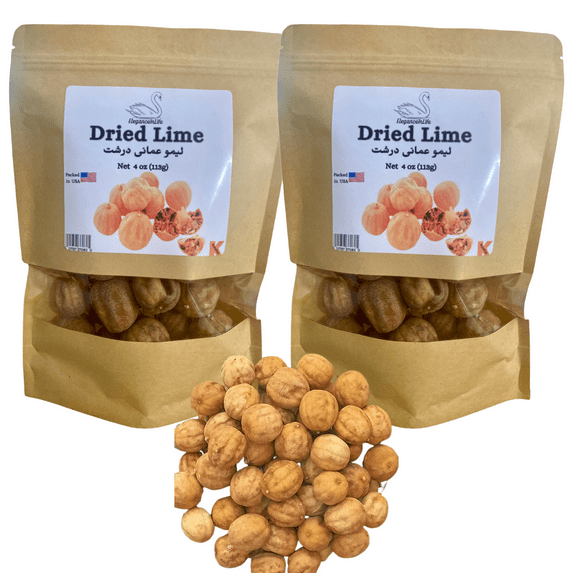 EleganceInLife Dried Lime Limu Omani Natural Dried Limes for Cooking 4 oz Persian Dried Limes Add a citric flavor to your Middle Eastern dishes Pack of 2