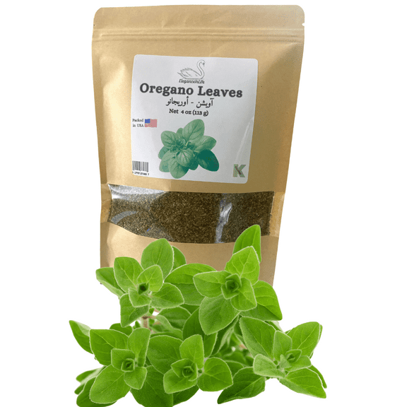 EleganceInLife Oregano Leaves 4oz (113g) Packed in USA Kosher Halal Pack of 1