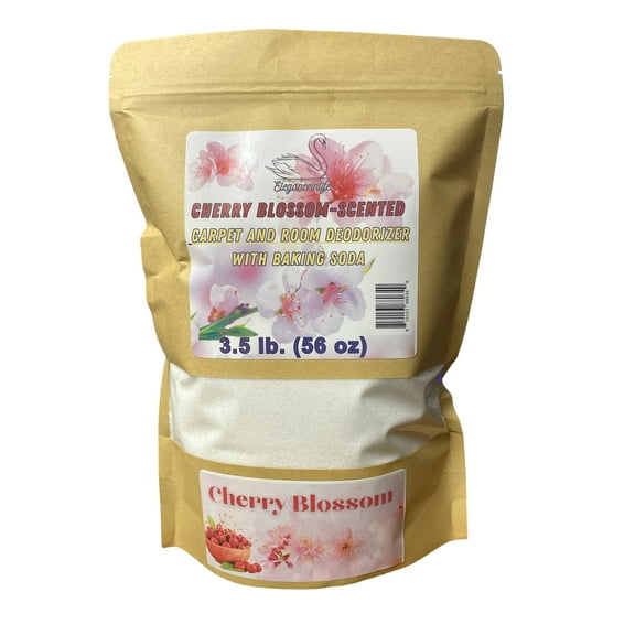 Eleganceinlife Cherry Blossom-Scented Carpet and Room Deodorizer with Baking Soda, 3.5 lb. (56 oz)