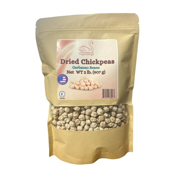 Eleganceinlife Dried Chickpeas Made in USA, Kosher 2lb (907g) Garbanzo Beans