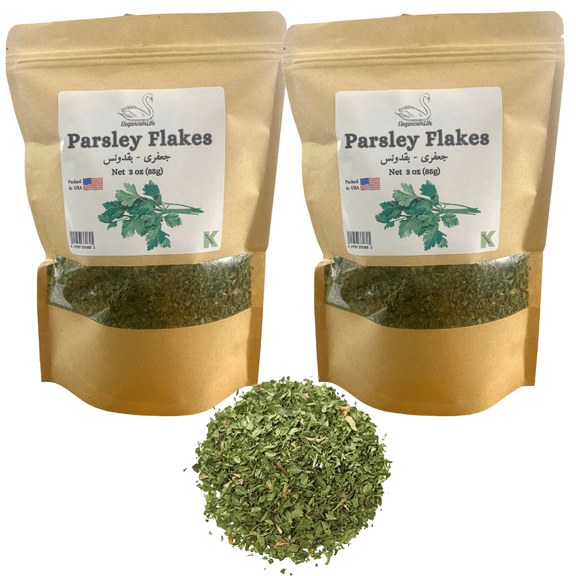 Eleganceinlife Parsley Flakes 3 oz Each Packed in USA Kosher Halal Pack of 2