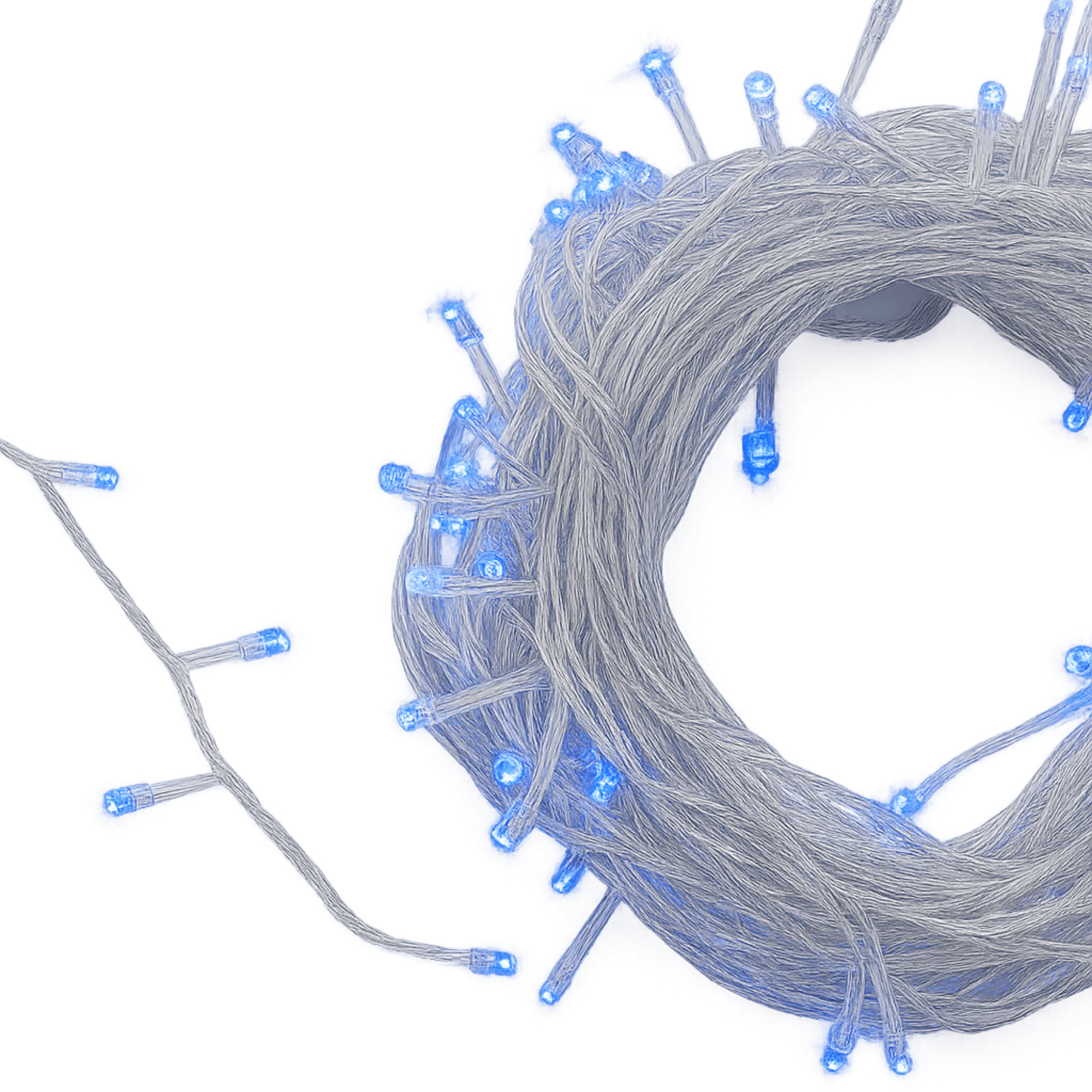 Elegani 100 LED Blue String Lights 32ft Black Wire, 8 Lighting Modes, Indoor/Outdoor Plug-In Fairy Lights for Christmas, Parties, Bedroom, Patio & Holiday Decor-Blue