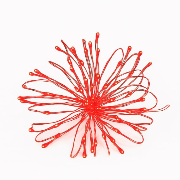 Elegani 100 LED Silver Copper Fairy String Lights 33ft Plug-In with 4" Spacing, Flexible Wire, Indoor/Outdoor Decorative Lighting