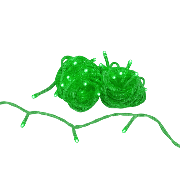 Elegani Green 100 LED String Lights with Flexible Clear Wire – Indoor/Outdoor, 33ft