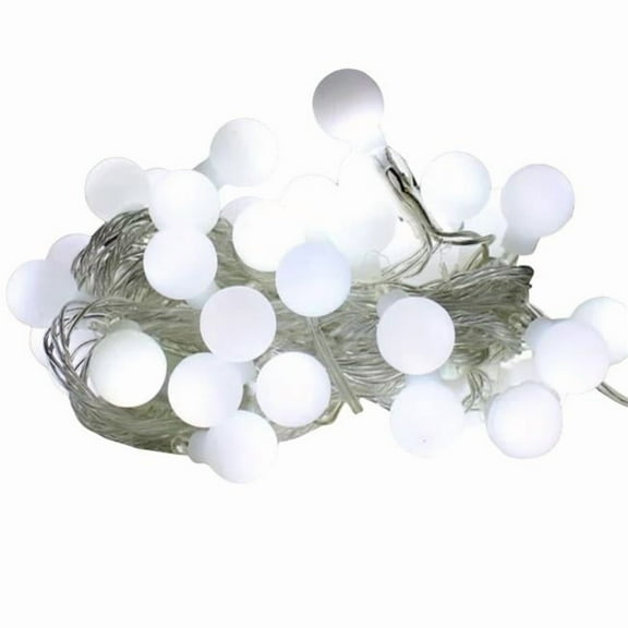 Elegani 100 LED White String Light Bulbs with Connector 32ft Plug-In, 8 Lighting Modes