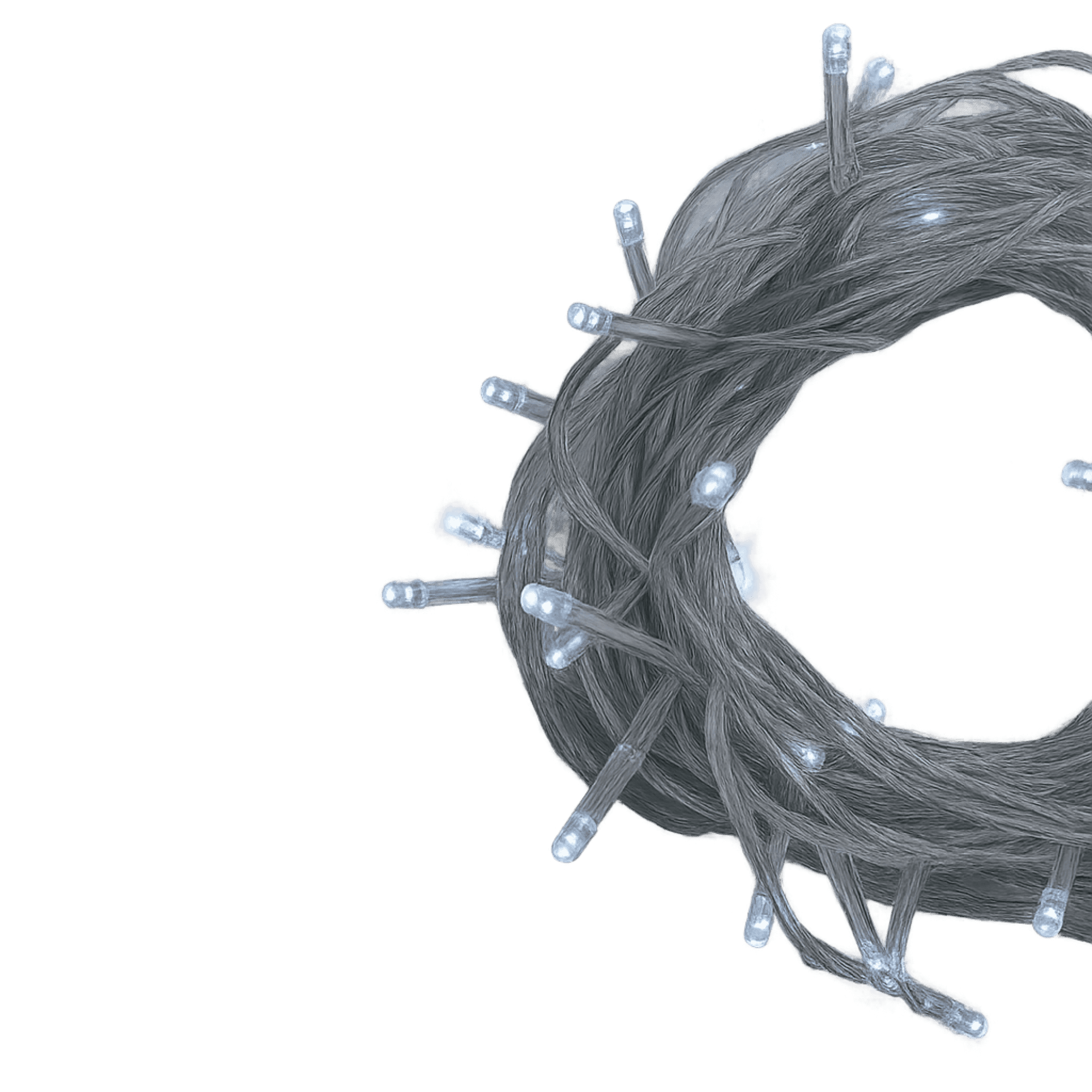 Elegani 100 LED White String Lights 32ft Black Wire, 8 Lighting Modes, Indoor/Outdoor Plug-In Fairy Lights for Christmas, Parties, Bedroom, Patio & Holiday Decor-White