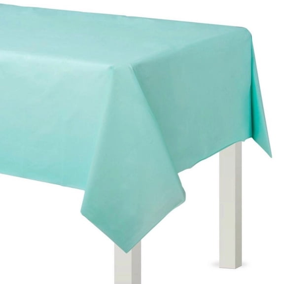 Elegani (2 Pack) 54" x 108" Plastic Table Covers | Durable, Reusable, and Waterproof for Indoors and Outdoors, Blue 54" x 108"