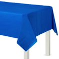 thumbnail image 1 of Elegani (2 Pack) 54" x 108" Plastic Table Covers | Durable, Reusable, and Waterproof for Indoors and Outdoors, Royal Blue 54" x 108", 1 of 1