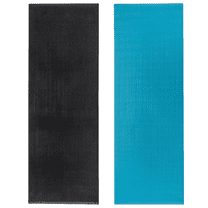 Elegani 24"x68" Yoga Mat (2-Pack) - Aqua Blue and Black - Lightweight, Non-Slip for Exercise