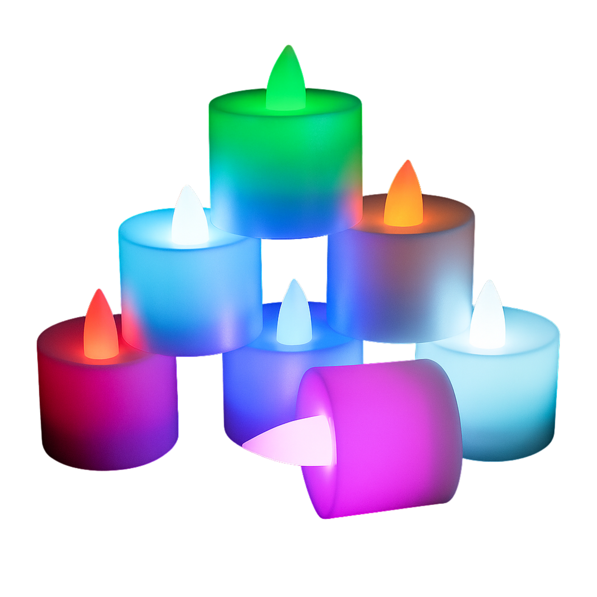 Elegani Flameless Color Changing Tealight Candles – 24 Pack LED Multi-Color Flickering Lights for Parties, Holidays, and Home Decor