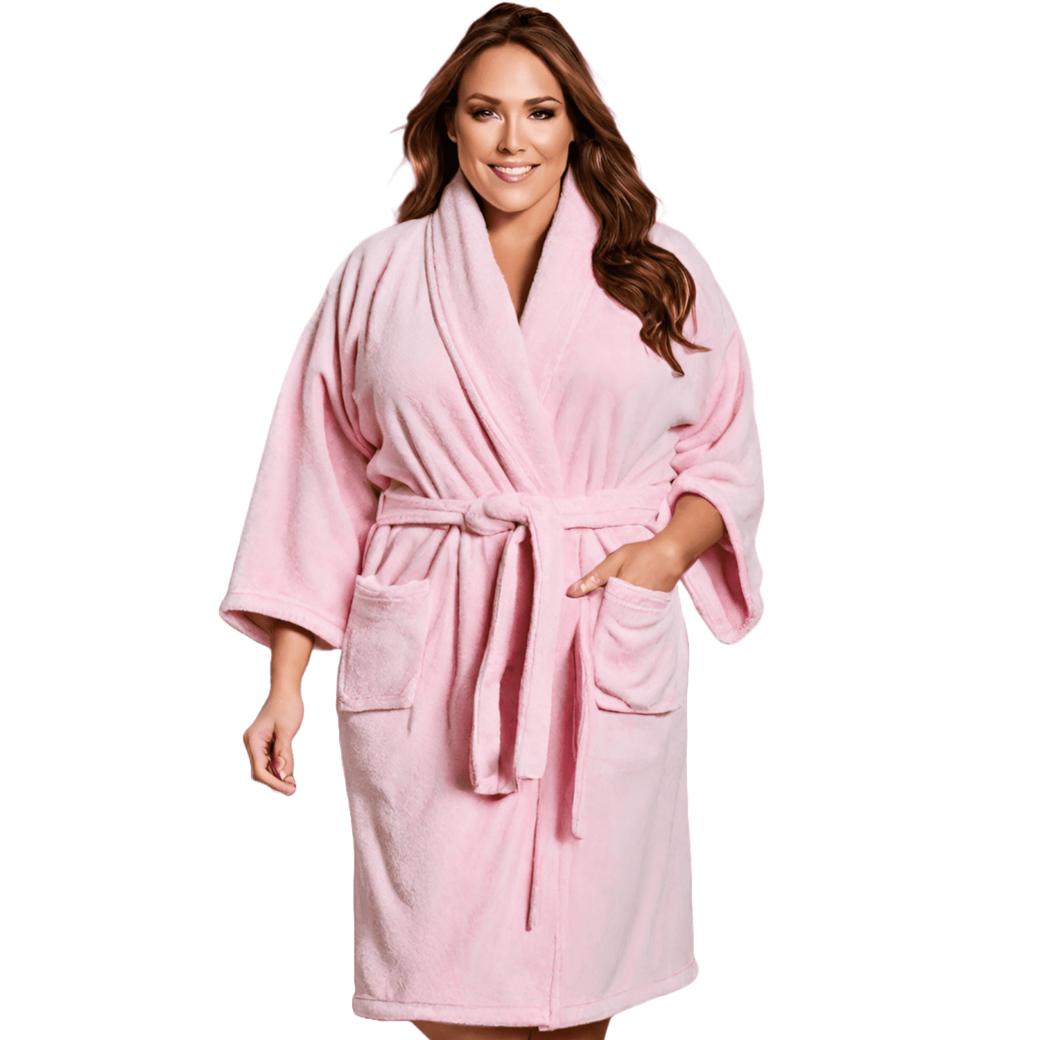 Elegani Plus Size Women's 100% Cotton Terry Kimono Bathrobe (Luxury Spa ...