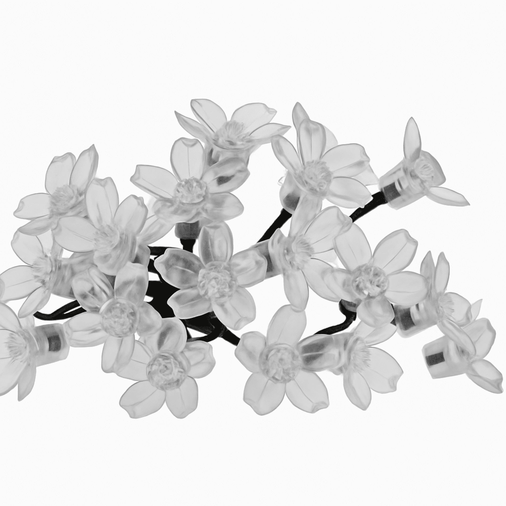 Elegani Super Pack-Cherry Blossom Flower LED String Lights 20 Multi-Color LEDs, 9.5ft Indoor Floral Decor, 12 Pack Display