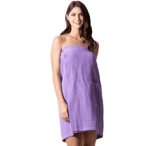 Elegani Waffle Cotton Body Wrap for Women- Soft, Breathable, and Stylish-Lavender S/M