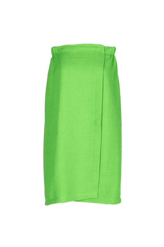 Women's Waffle Weave Spa Wrap - Lightweight, Breathable, One-Size-Fits-Most (29" Long), Lime Green