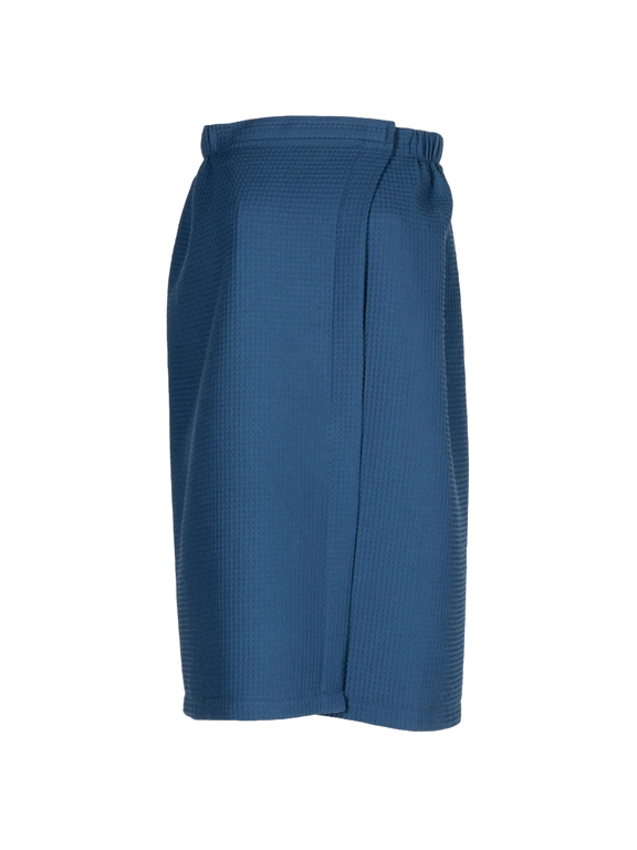 Women's Waffle Weave Spa Wrap - Lightweight, Breathable, One-Size-Fits-Most (29" Long), Navy