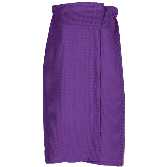 Elegani Women's Waffle Weave Spa Wrap - Lightweight, Breathable, One-Size-Fits-Most (29" Long), Purple