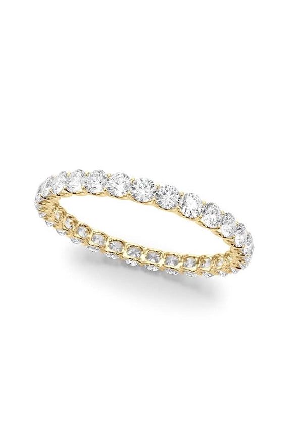 Women's 14K Yellow Gold Full Eternity Wedding Band with 1.00 Carat Round Diamonds – Elegant Fine Jewelry Ring