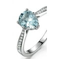 thumbnail image 1 of Elegant 1 Carat Pear cut Topaz and Diamond Engagement Ring for Women in White Gold, 1 of 4