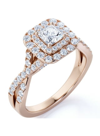 Raine Three-Stone Infinity Inspired Engagement Ring (Setting Only) 18K Rose Gold
