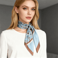 thumbnail image 1 of Elegant 100% Mulberry Silk Scarf in Square Fashion Accessory, 1 of 6