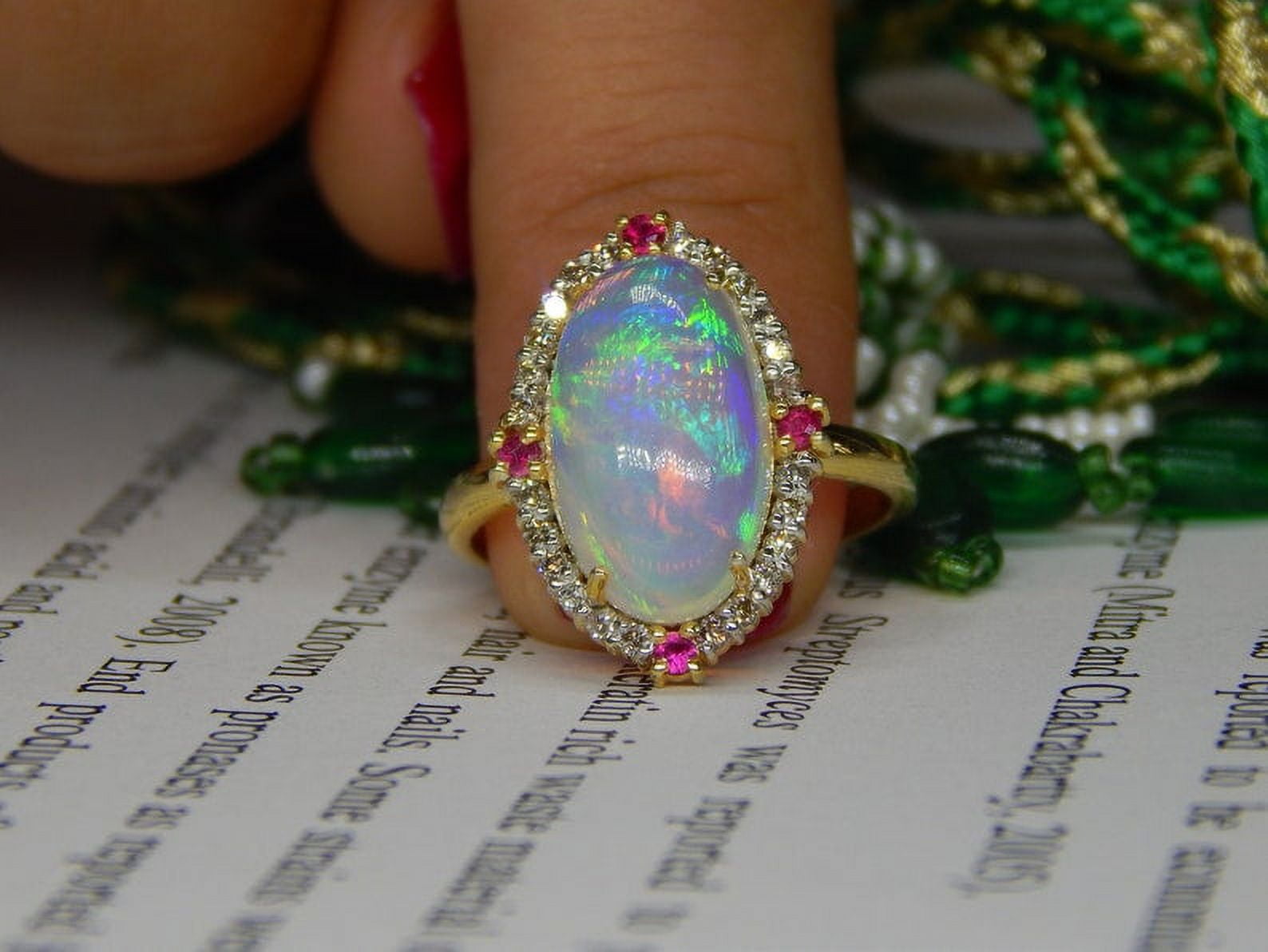 Elegant 14k Gold Opal Ring for Women – Stunning Gemstone Jewelry for Engagement, Birthdays, or Special Occasions