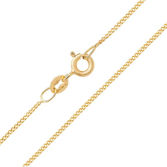 Elegant 18k Gold Women Curb Chain - 16 inch