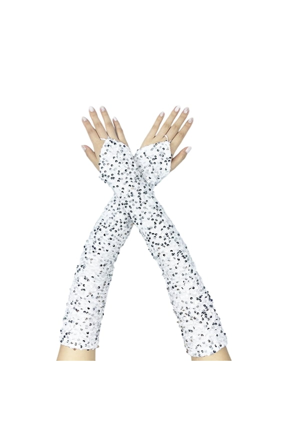 Elegant 1920s Sequined Gloves for Women Vintage Dancing, Wedding Proms Accessories