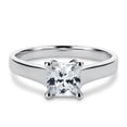 thumbnail image 1 of Sparkling Splendor Princess Cut Solitaire D Moissanite Diamond Engagement Ring 2 ct. t.w. 925, Sterling Silver, 1 of 2