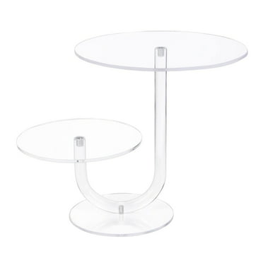 Elegant 2 Tierd Cake Holder Acrylic Cake Stand Dessert Display Rack for Parties