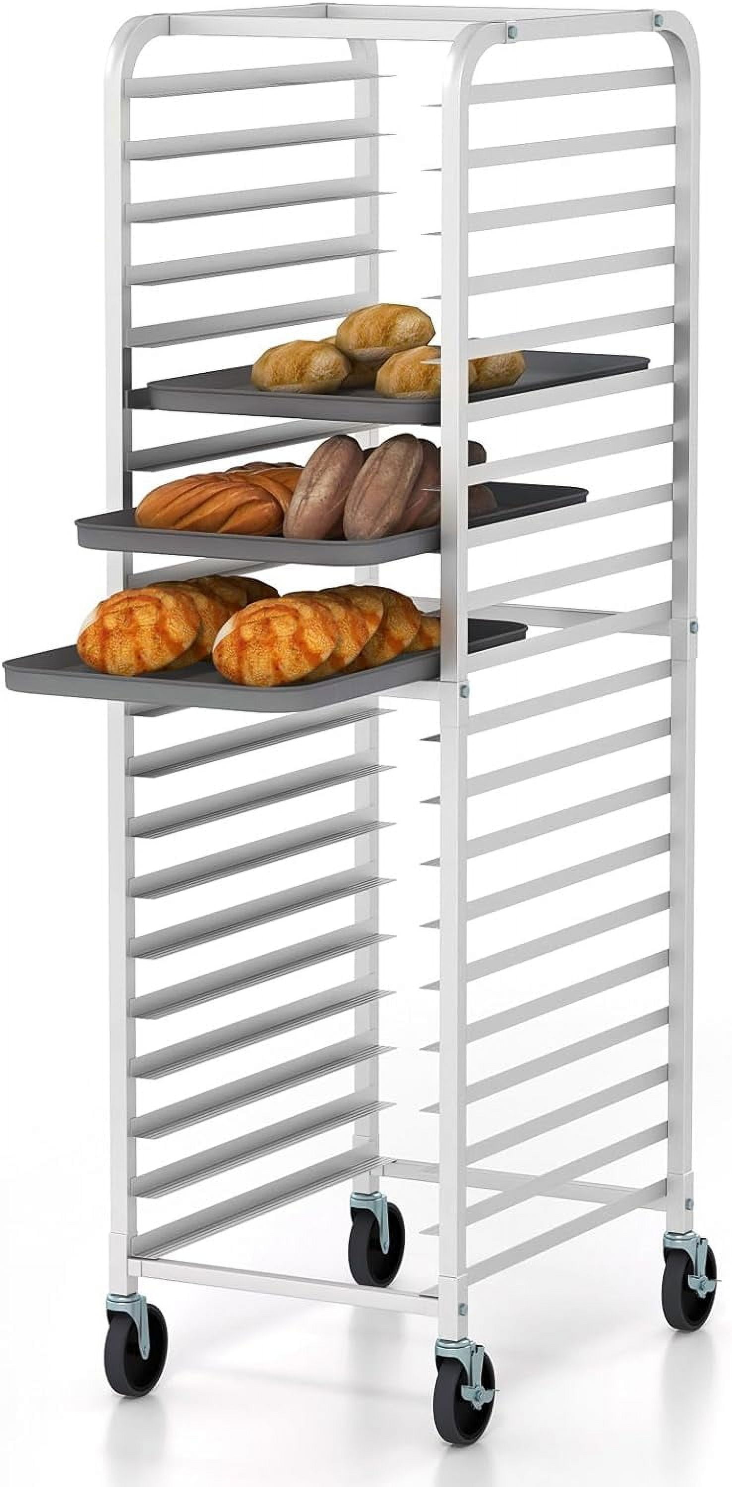 Elegant 20Tier Kitchen Bun Pan Sheet Rack, Aluminum Sheet Rack w