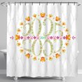 thumbnail image 1 of Elegant 2025 Shower Curtain with Gold Geometric Design and Teal Gemstone Accent - Minimalist Opulence for Modern Bathrooms, 1 of 5