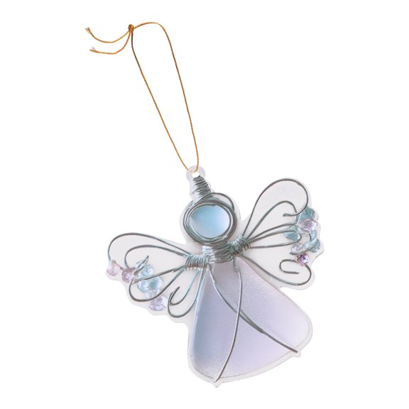 Elegant 2D Flat Acrylic Angelic Pendant Ornament Coastal Theme Holiday Decoration For Christmas Tree Or Home Decors