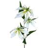 Elegant 3-Headed Artificial Lily Bouquet L – Ngheia Realistic Flowers for Wedding Decor Home and Garden, DIY Bouquets for Hotel & Centerpieces