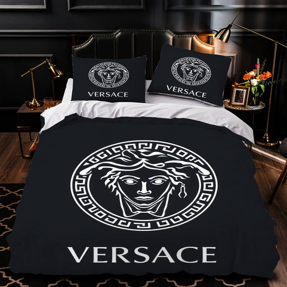 Elegant 3-Piece Black and White Duvet Cover Set with Classical Figure and Greek Key Pattern Luxurious Bedding for Bedrooms