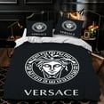 thumbnail image 1 of Elegant 3-Piece Black and White Duvet Cover Set with Classical and Greek Key Pattern Luxurious Bedding for Modern Bedrooms, 1 of 4
