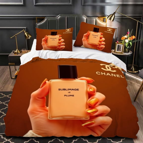 Elegant 3-Piece Duvet Cover Set with Hand Holding ' SUBLIMAGE LE FLURE ' Design Modern Bedroom Decor Dark Wall Aesthetic