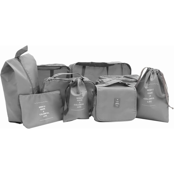 9 PCS Travel Pouch Set, Compression Bags For Travel, Suitcase Essentials Organizer Bags Set