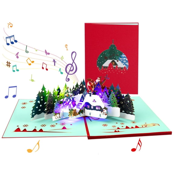 Elegant 3D Christmas Greeting Card Unique 3D Christmas Card With Sound And Light For A Seasonal Surprise