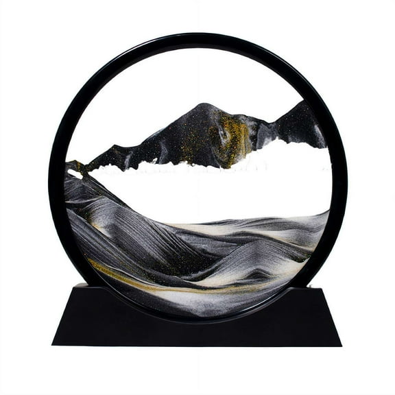 Elegant 3D Rotatable Quicksand Painting, Circular Sand Art for Nordic Home Décor & Party Table Centerpiece