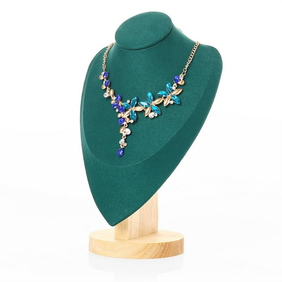 Elegant 3D Velvet Necklace Jewelry Display Model Bust Stand Necklace Chain Display Bust Stand Tower Rack for Home Bedroom