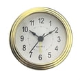 thumbnail image 1 of Elegant 3Inch Snooze Alarm Clock Insert With Gold Trim Arabic Clock Head Round Watch Insert For Craft Projects, 1 of 8