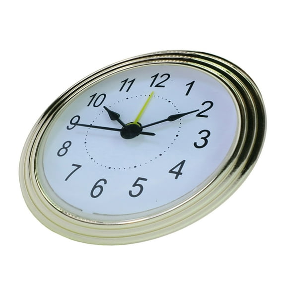 Elegant 3Inch Snooze Alarm Clock Insert with Arabic or Roman Numerals Clock Head Round Watch Insert for Craft Projects