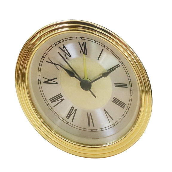 Elegant 3Inch Snooze Alarm Clock Insert with Arabic or Roman Numerals Clock Head Round Watch Insert for Craft Projects