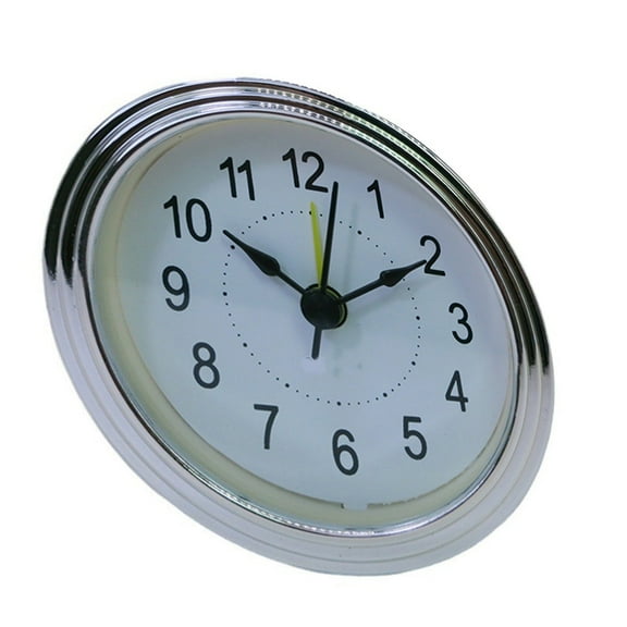 Elegant 3Inch Snooze Alarm Clock Insert with Arabic or Roman Numerals Clock Head Round Watch Insert for Craft Projects